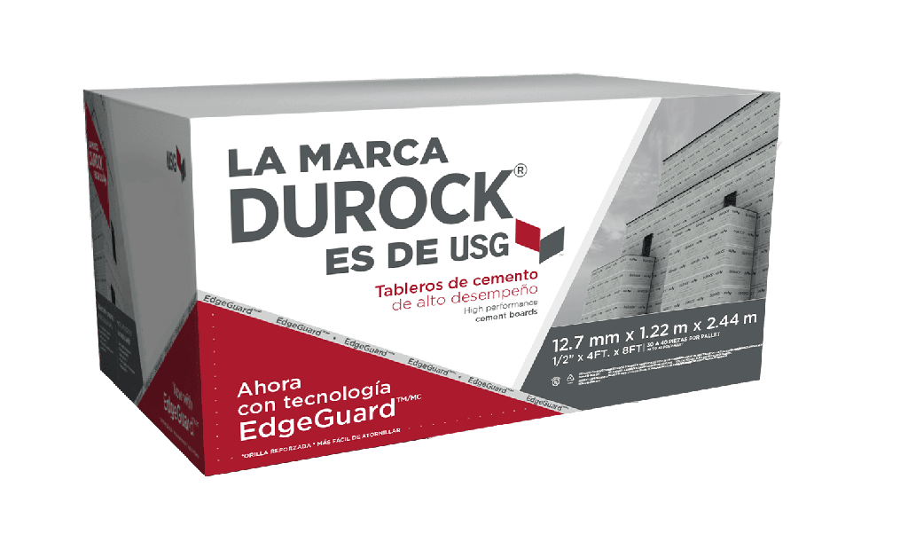 PLANCHA CEMENTO DUROCK® 4' x 8' x 1/2'' USG