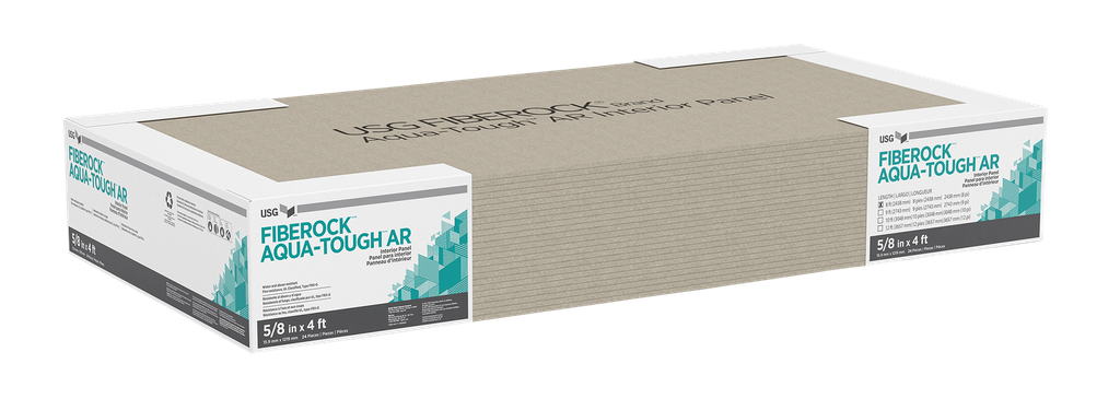 PLANCHA FIBEROCK® AQUA TOUGH 4' x 8' x  1/2'' USG