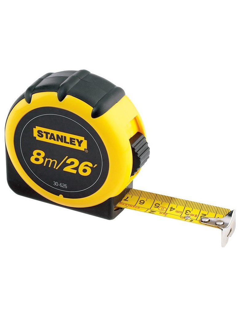 CINTA METRICA NEGRA 8M STANLEY 30-626