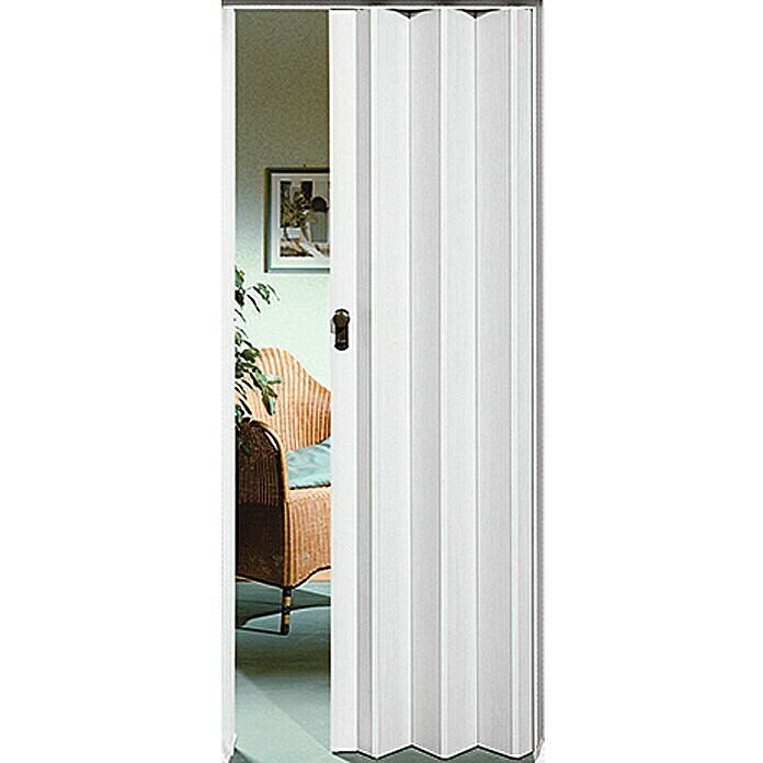 PUERTA PLEGABLE REFORZADA BLANCA 80 CM X 210 CM