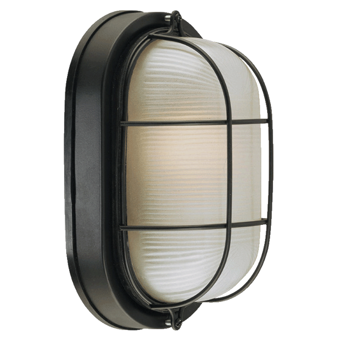 LAMPARA LED OVALADA EXTERIOR 8'' NEGRA  WESTINGHOUSE 64150