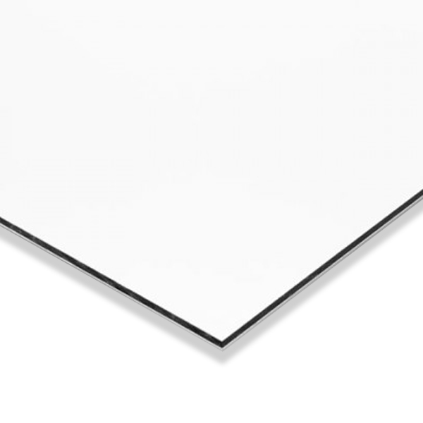 ALUMINIO COMPUESTO ACM CON CUBIERTA PVDF 4mm x 4' x 8' EXTERIOR ECOMAT BLANCO - AE31A