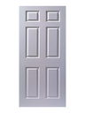 PUERTA BLANCA HDF 6 PANELES 90 x 210 CM PARA INTERIOR