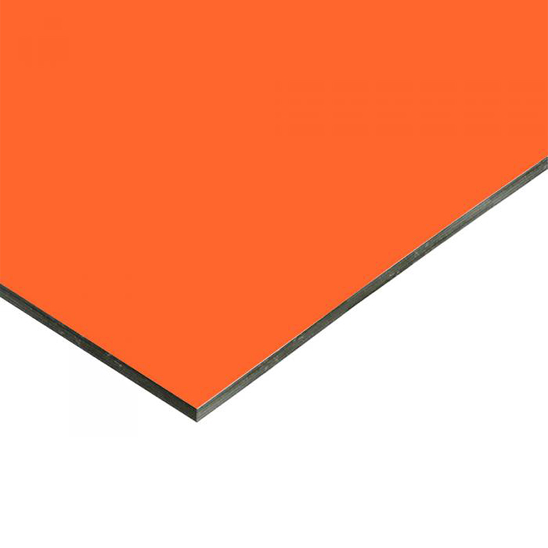 ALUMINIO COMPUESTO ACM CON CUBIERTA PVDF 4mm x 4' x 8' EXTERIOR ECOMAT NARANJA - AF380