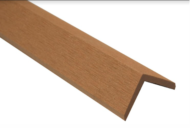 ANGULAR DE TERMINACION ECOMAT (TEAK) COLOR MARRON CLARO 5.5cm x 4.5cm x 290cm STANDARD