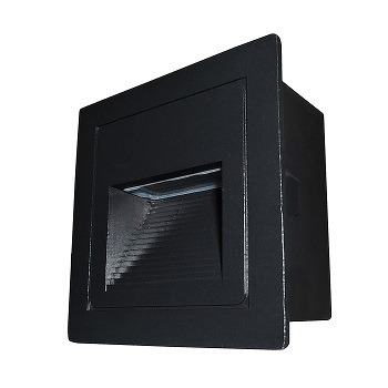 [69215] LAMPARA LED CUADRADA NEGRA DE PARED 3W 3000K IP65 WESTINGHOUSE