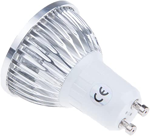 [444] BOMBILLO LED GU-10 VERDE 3W 6500K 3 LED x 1W