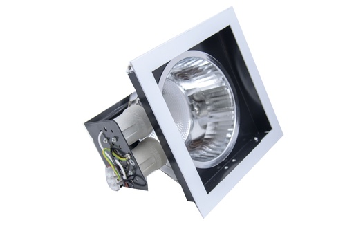 [514] LIQUIDACION! EMPOTRABLE 7.5' BLANCO SIN CRISTAL CUADRADO