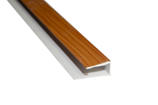 [1802] MOLDURA U PVC COLOR CREMA 5.95mt ECOMAT (683902-1)